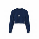 Buy Me Lingerie Crop Sweatshirt — Lacivert — Ön baskı
