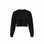 My Ex Is Gay Crop Sweatshirt — Siyah — Ön baskı