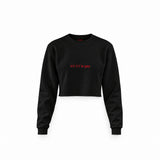 My Ex Is Gay Crop Sweatshirt — Siyah — Ön baskı