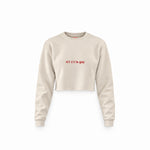 My Ex Is Gay Crop Sweatshirt — Krem — Ön baskı