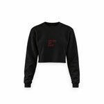 Sit On My Face Crop Sweatshirt — Siyah — Ön baskı