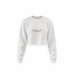 All I Need Is U Crop Sweatshirt — Beyaz — Ön baskı