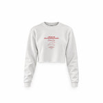 Spa-Francorchamps Grand Prix Crop Sweatshirt — Beyaz — Ön baskı