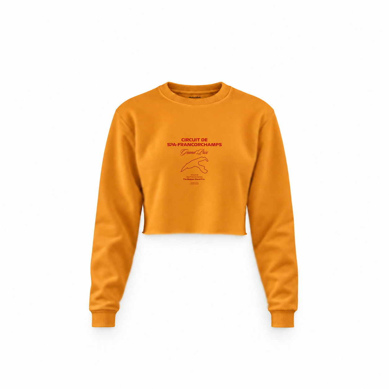 Spa-Francorchamps Grand Prix Crop Sweatshirt — Turuncu — Ön baskı
