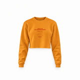 Spa-Francorchamps Grand Prix Crop Sweatshirt — Turuncu — Ön baskı