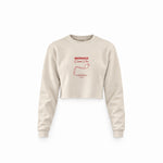 Monaco Grand Prix Crop Sweatshirt — Krem — Ön baskı