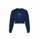 Monaco Grand Prix Crop Sweatshirt — Lacivert — Ön baskı
