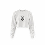 DO IT Crop Sweatshirt — Beyaz — Ön baskı