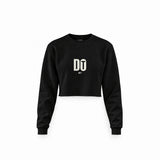 DO IT Crop Sweatshirt — Siyah — Ön baskı