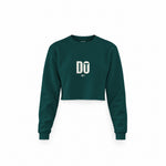 DO IT Crop Sweatshirt — Koyu Yeşil — Ön baskı
