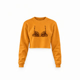 Noir Seduce – Leopard Crop Sweatshirt — Turuncu — Ön baskı