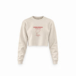 German Grand Prix – Nürburgring Grand Prix Crop Sweatshirt — Krem — Ön baskı