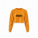 Unshell Me Crop Sweatshirt — Turuncu — Ön baskı