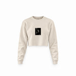 Michael Corleone Crop Sweatshirt — Krem — Ön baskı