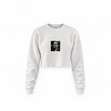 Vito Corleone Crop Sweatshirt — Beyaz — Ön baskı