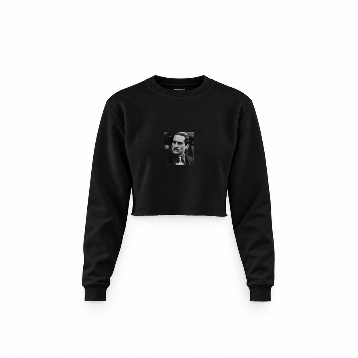 Vito Corleone Crop Sweatshirt — Siyah — Ön baskı