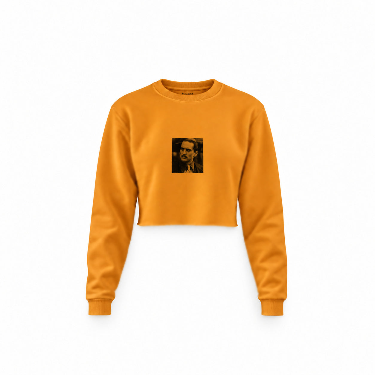 Vito Corleone Crop Sweatshirt — Turuncu — Ön baskı