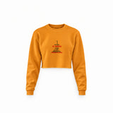 Saint Tropez Sailing Club Crop Sweatshirt — Turuncu — Ön baskı
