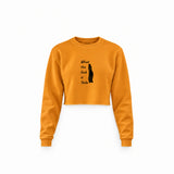 What The Fuck Is Tesla Crop Sweatshirt — Turuncu — Ön baskı