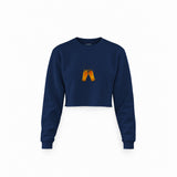 Lets Get Beers Tonight Crop Sweatshirt — Lacivert — Ön baskı
