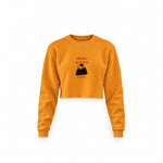 We Need A Hug Crop Sweatshirt — Turuncu — Ön baskı