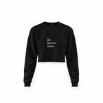 Drink Date Drive Crop Sweatshirt — Siyah — Ön baskı