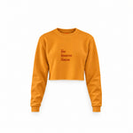 Drink Date Drive Crop Sweatshirt — Turuncu — Ön baskı