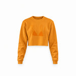 Yellow Bikini Crop Sweatshirt — Turuncu — Ön baskı