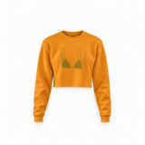 Blue Bikini Crop Sweatshirt — Turuncu — Ön baskı