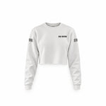 Sons Of Anarchy: Girl of Mayhem Crop Sweatshirt — Beyaz — Ön baskı