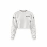 Sons Of Anarchy: Girl of Mayhem Crop Sweatshirt — Beyaz — Ön baskı