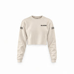 Sons Of Anarchy: Girl of Mayhem Crop Sweatshirt — Krem — Ön baskı