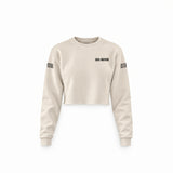 Sons Of Anarchy: Girl of Mayhem Crop Sweatshirt — Krem — Ön baskı