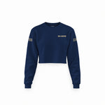 Sons Of Anarchy: Girl of Mayhem Crop Sweatshirt — Lacivert — Ön baskı
