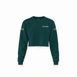Sons Of Anarchy: Girl of Mayhem Crop Sweatshirt — Koyu Yeşil — Ön baskı