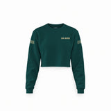 Sons Of Anarchy: Girl of Mayhem Crop Sweatshirt — Koyu Yeşil — Ön baskı