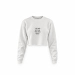 Sex And Art Crop Sweatshirt — Beyaz — Ön baskı
