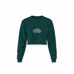 Moral Support Crop Sweatshirt — Koyu Yeşil — Ön baskı