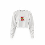 Grinch Era Crop Sweatshirt — Beyaz — Ön baskı