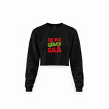 Grinch Era Crop Sweatshirt — Siyah — Ön baskı