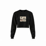 Star Wars Merry Sithmas Vintage Crop Sweatshirt — Siyah — Ön baskı