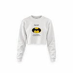 Gay Test - Batman Crop Sweatshirt — Beyaz — Ön baskı