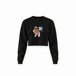 GTA San Andreas Crop Sweatshirt — Siyah — Ön baskı