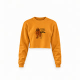 GTA San Andreas Crop Sweatshirt — Turuncu — Ön baskı