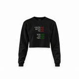 End And King Crop Sweatshirt — Siyah — Ön baskı