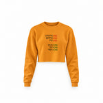 End And King Crop Sweatshirt — Turuncu — Ön baskı