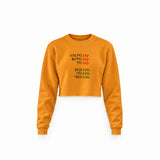 End And King Crop Sweatshirt — Turuncu — Ön baskı