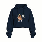 GTA San Andreas Oversize Crop Hoodie — Lacivert — Ön baskı