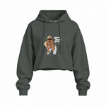 GTA San Andreas Oversize Crop Hoodie — Antrasit — Ön baskı