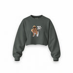 GTA San Andreas Oversize Crop Sweatshirt — Antrasit — Ön baskı